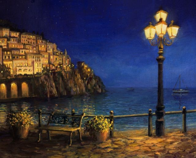 Dipinto del panorama di Amalfi - Movingitalia.it